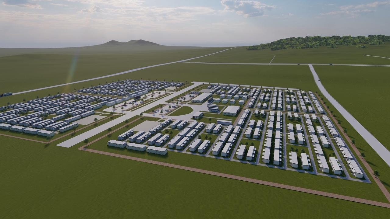 An artist impression of how the Toowoomba quarantine hub will look once completed.