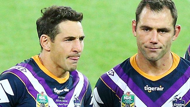 Storm stars Billy Slater and Cameron Smith.