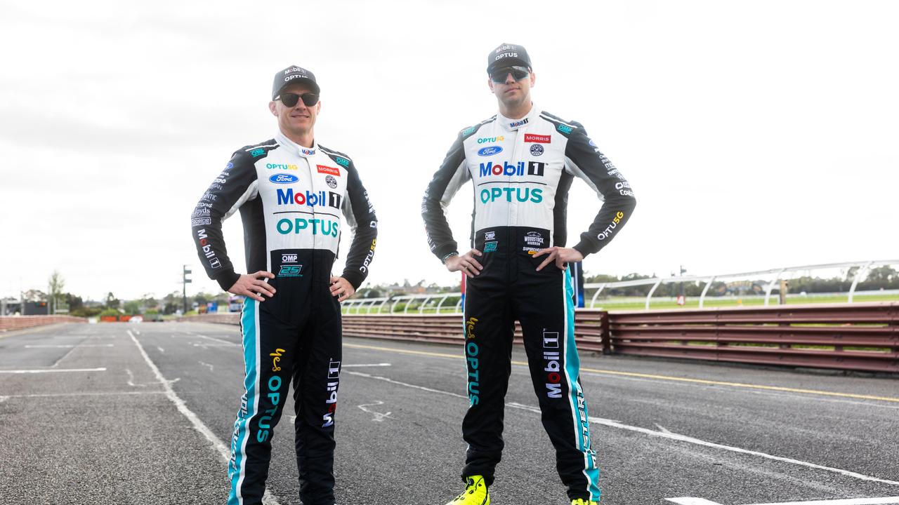 (L-R) Lee Holdsworth and Chaz Mostert are teaming up again for Walkinshaw Andretti United. (Photo by Daniel Kalisz/Getty Images)