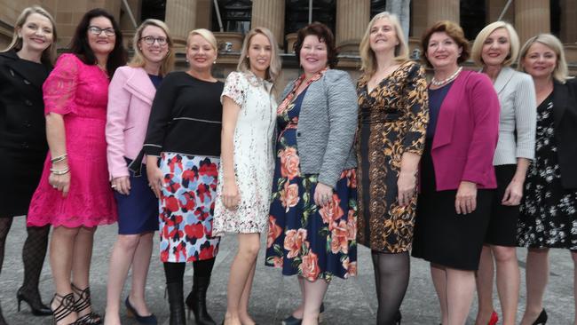 Kate Richards (centre right) with other female LNP councillors in happier times.