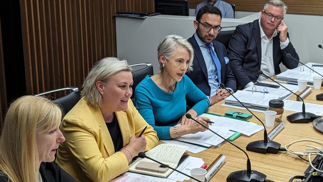 The Select Committee on Transfer of Care Delays (Ambulance Ramping). L-R: Lara Alexander, Anita Dow, Rosalie Woodruff, Simon Behrakis and Simon Wood. Picture: Alex Treacy