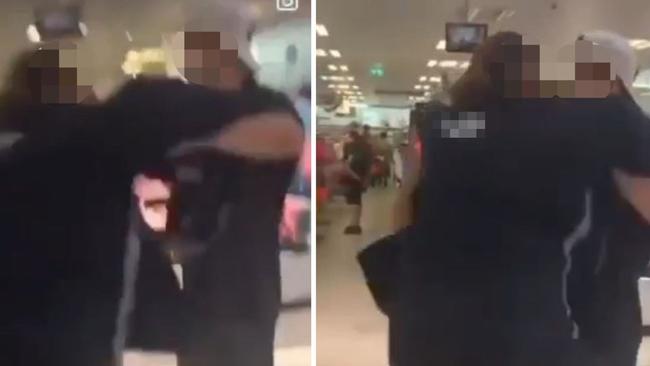 Video has emerged of a fight between students at Willows Shopping Centre on February 2.