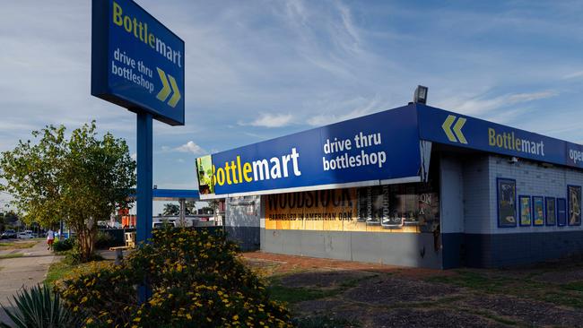 Lurnea Liquor bottle shop, where the owner was attacked multiple times by teens who were later arrested in counter terrorism raids last week. 29/04/2024. Picture by Max Mason-Hubers