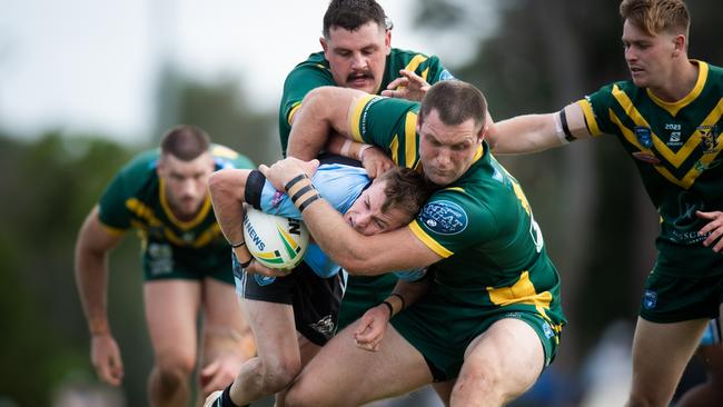 Cudgen’s defence held firm despite running into the wind in the first half. Photo: Elise Derwin