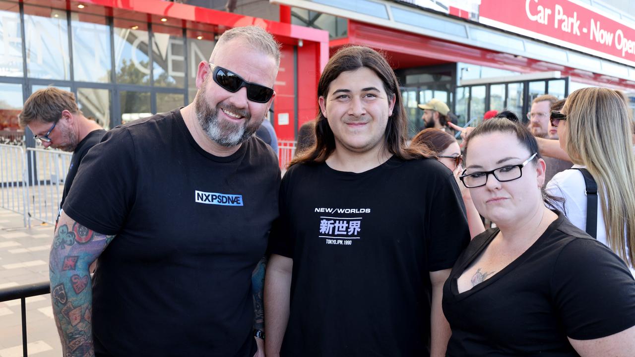 Blink 182 fans at the Adelaide Entertainment centre. Picture: Kelly Barnes