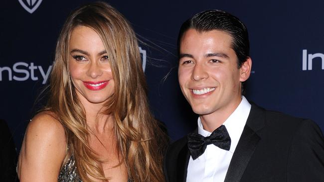 Arrivals to the InStyle/WB Golden Globe Awards Party held at the Beverly Hilton Hotel.  Pictured: Sofia Vergara and Manolo Gonzalez-Ripoll Vergara Ref: SPL677866 130114  Picture by: Nate Beckett / Splash News  Splash News and Pictures Los Angeles: 310-821-2666 New York: 212-619-2666 London: 870-934-2666 photodesk@splashnews.com