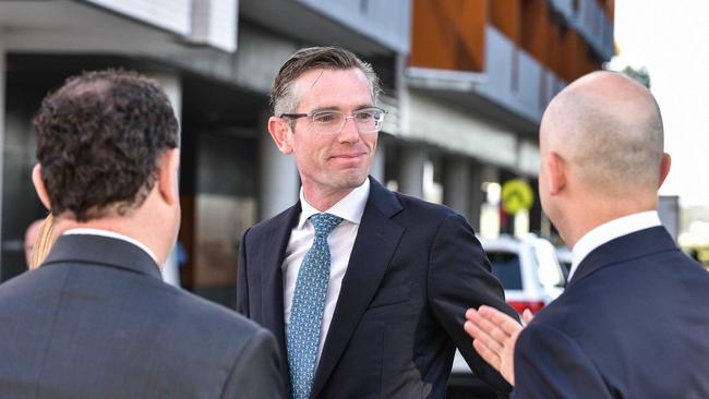 NSW Premier Dominic Perrottet arrives at a press conference in Sydney on Thursday. Picture: NCA NewsWire / Flavio Brancaleone