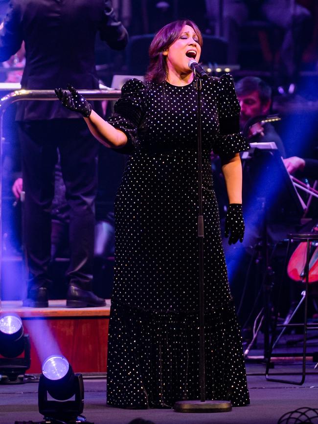 Kate Ceberano with the Melbourne Symphony Orchestra in May 2023. Picture: Ian Laidlaw