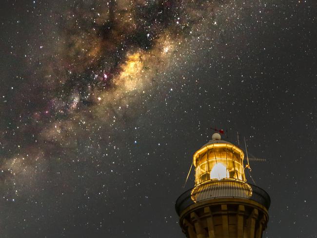 Milky Way with the Barrenjoey Lighthouse in the foreground. Picture Greg Barber