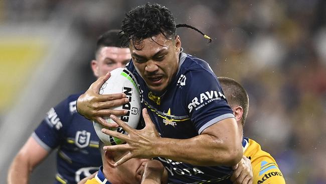 Jeremiah Nanai will be a player to watch at the Rugby League World Cup. Picture: Ian Hitchcock/Getty Images