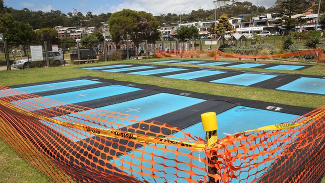 Lorne Trampolines is closed because of insurance problems. Picture: Alison Wynd