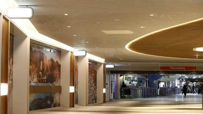 The underpass at Parramatta Square will house several eateries. Picture: John Appleyard