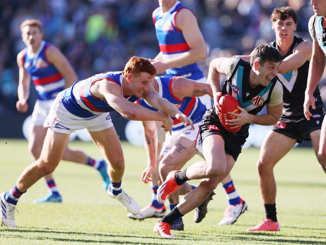 Zak Butters starred for the Power on Saturday. Picture: James Elsby/AFL Photos