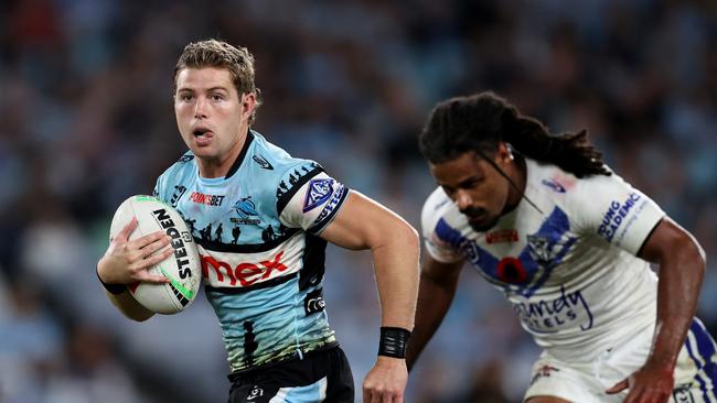 Dale Finucane wouldn’t be surprised to see Sharks teammate Blayke Brailey make his State of Origin debut this year. Picture: Brendon Thorne/Getty Images