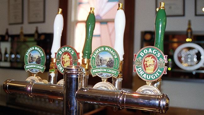  Beer taps at the historic Boag's Brewery museum in Launceston. PicMike/Smith buildings interior history Tas beer tap signs D...