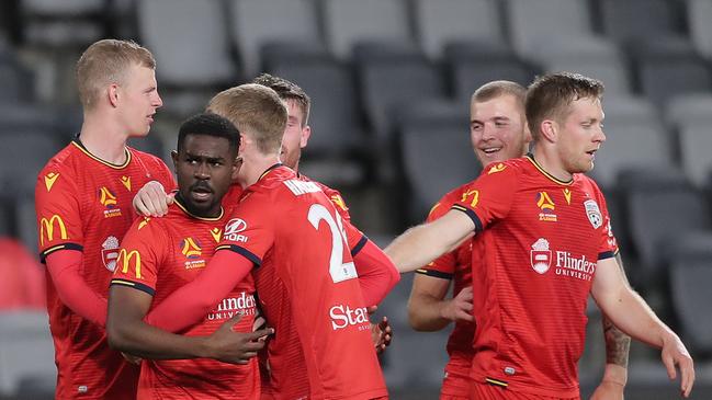 Adelaide United have thrust themselves into the finals mix with hot form since the league’s resumption. Picture: Getty