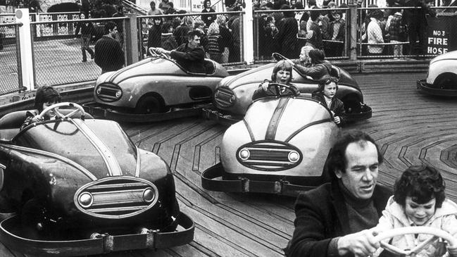 Dodgem cars in 1974.