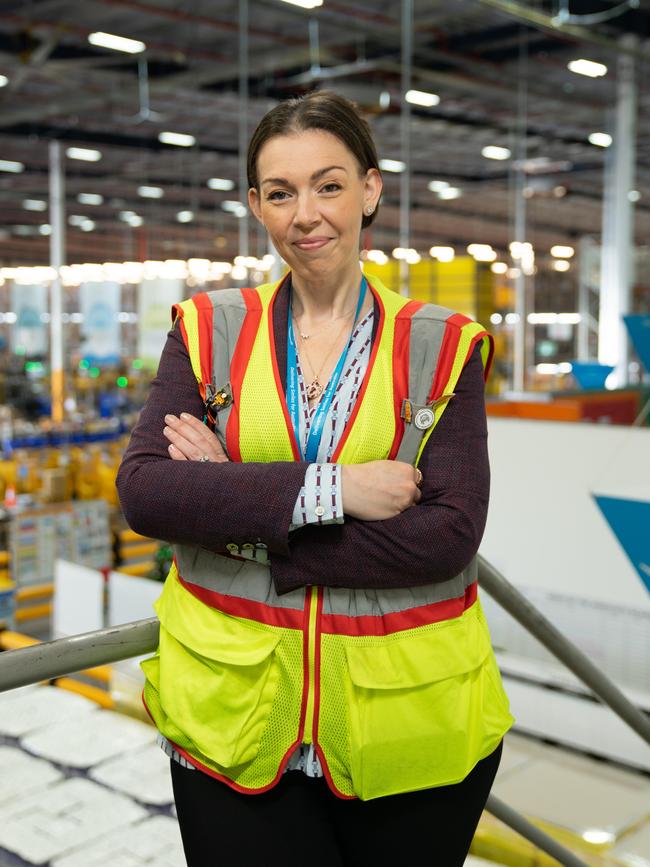 Mindy Espidio-Garcia at work on one of Amazon’s Australian sites.