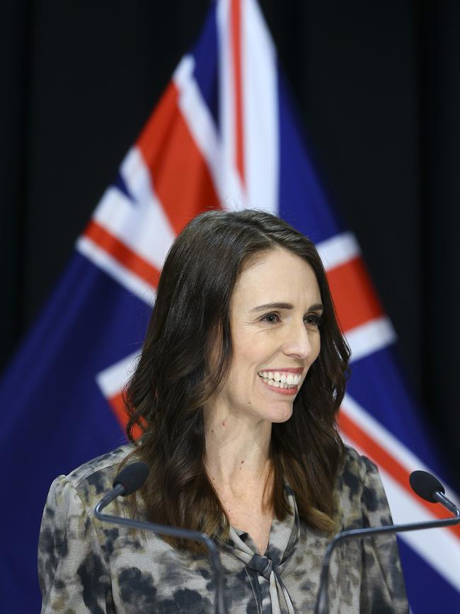 New Zealand Prime Minister Jacinda Ardern in Wellington on Tuesday. Picture: Getty Images