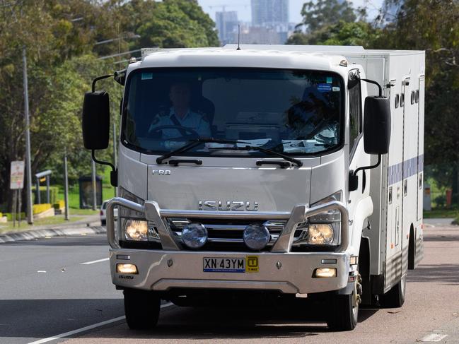 SYDNEY, AUSTRALIA - NewsWire Photos September 1, 2022: A Prisoner Transport Truck arriving at the Silverwater Correctional Complex. Picture: NCA NewsWire / James Gourley