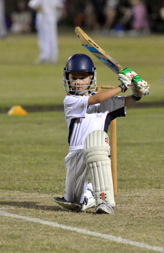 Alex Procopis drives on the front foot as an under 10 Maroochydore player. Picture: Warren Lynam