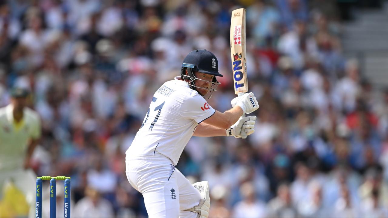 Jonny Bairstow cuts a ball for four. (Photo by Stu Forster/Getty Images)