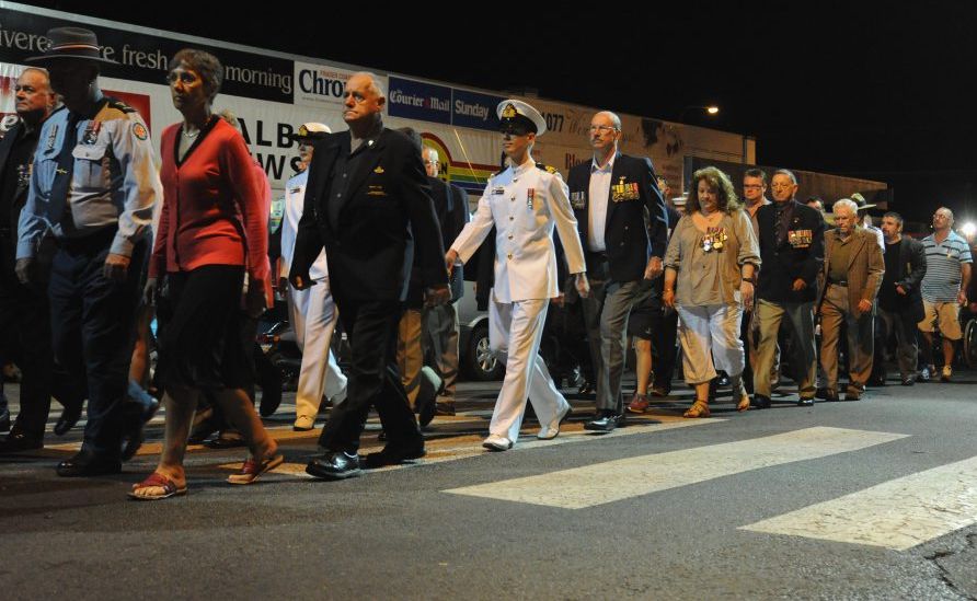 Dawn service in Hervey Bay. Picture: Alistair Brightman