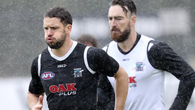 Former captain Travis Boak gets set to lead the side again at training this week. Picture SARAH REED