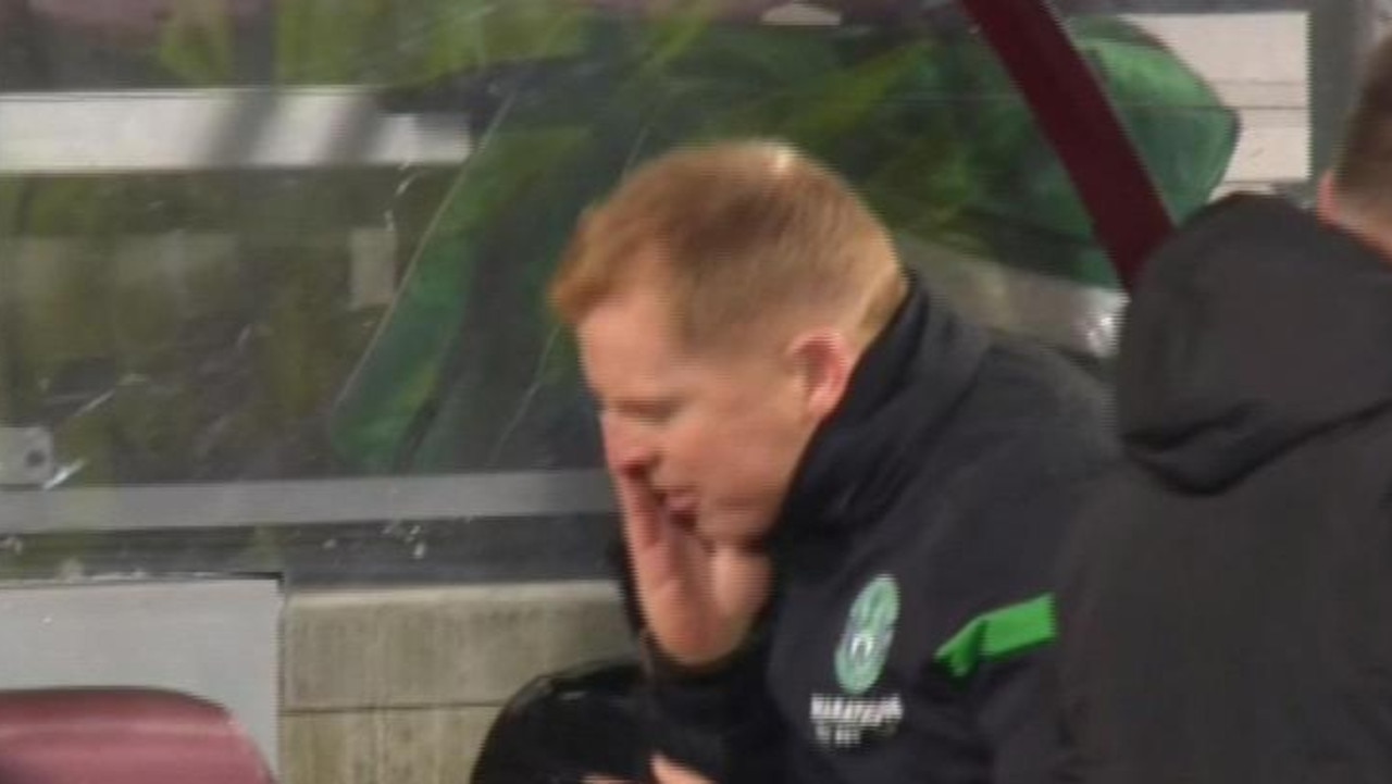 Neil Lennon was hit in the face by a coin