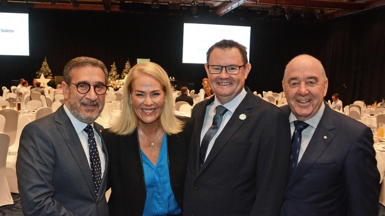 Dr Soheil Abedian, Rebecca Frizelle, Rutland Smith and Rob Borbidge at GC Community Fund Christmas Appeal breakast at The Star Gold Coast. Pic: Regina King