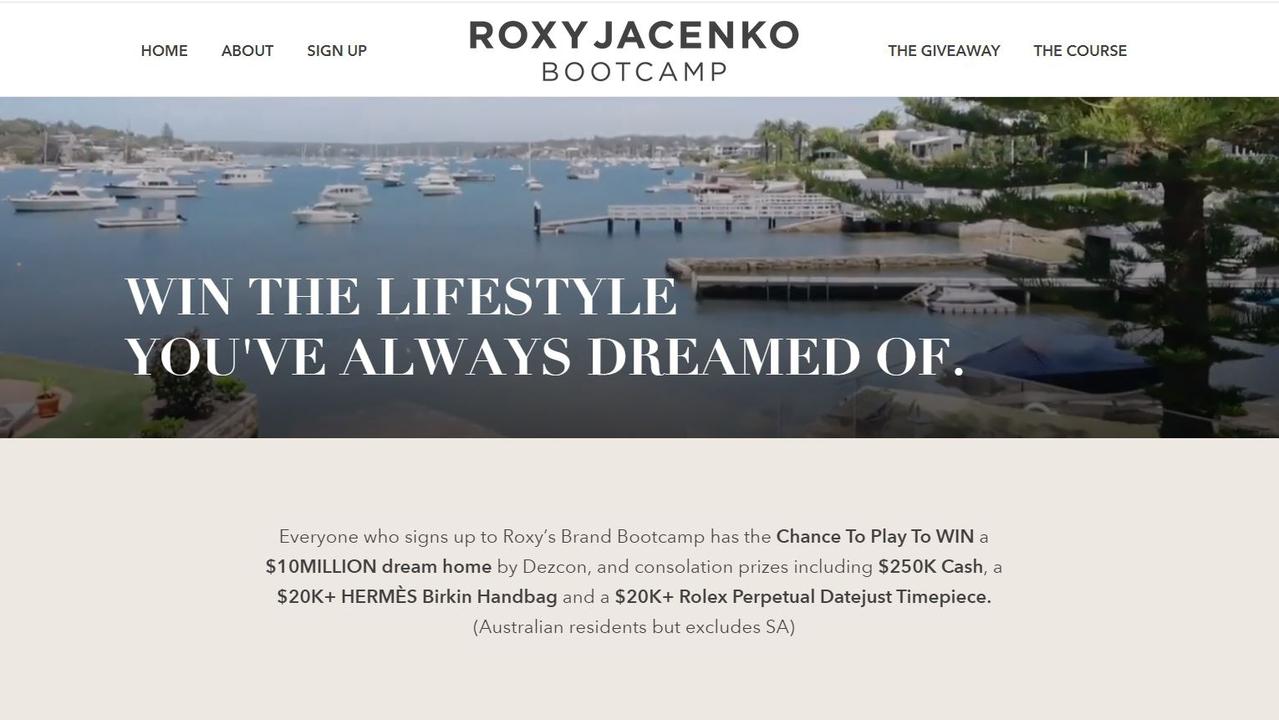 Roxy Jacenko’s ill-fated. Bootcamp competition