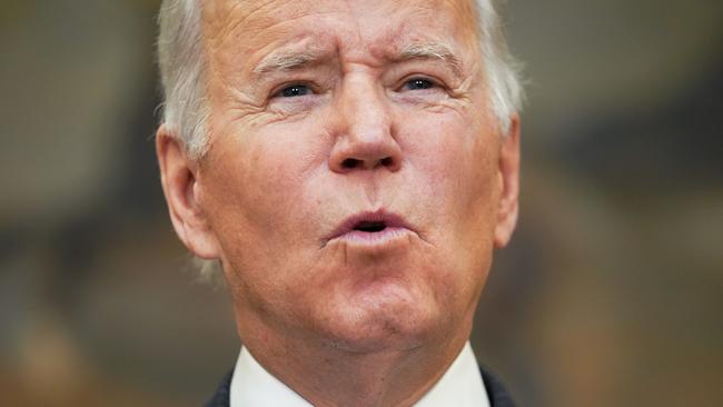 US President Joe Biden, who says Omicron is a cause for concern but not for panic. Picture: AFP.<b/>