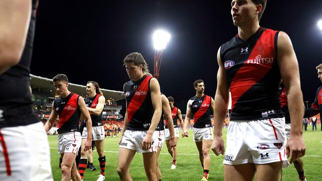 The Bombers were soundly beaten by GWS late in the season.