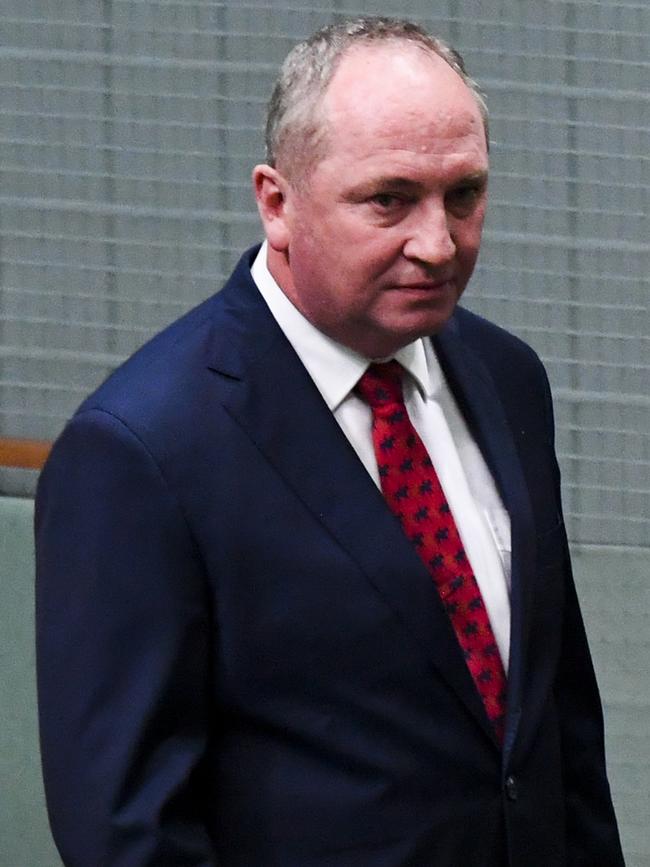 New Nationals leader Barnaby Joyce on Monday. Picture: AAP Image/Lukas Coch