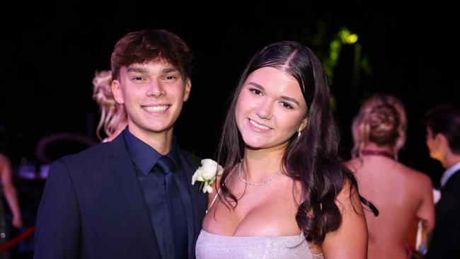 Miles Pearce and Lily Shirvington at the Emmanuel College class of 2025 formal at HOTA for Gold Coast at Large. Picture, Portia Large.
