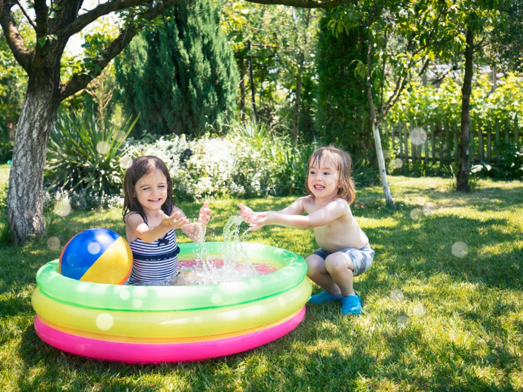 Inflatable kiddie clearance pool