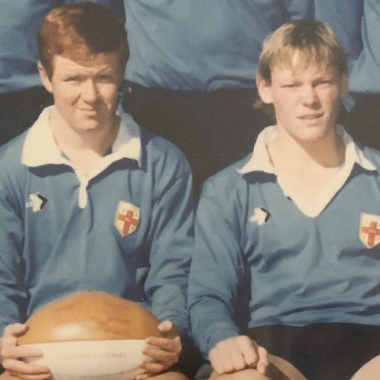 (L-R) Dean "Bulldog" Ritchie and former NRL player Rod Wishart.