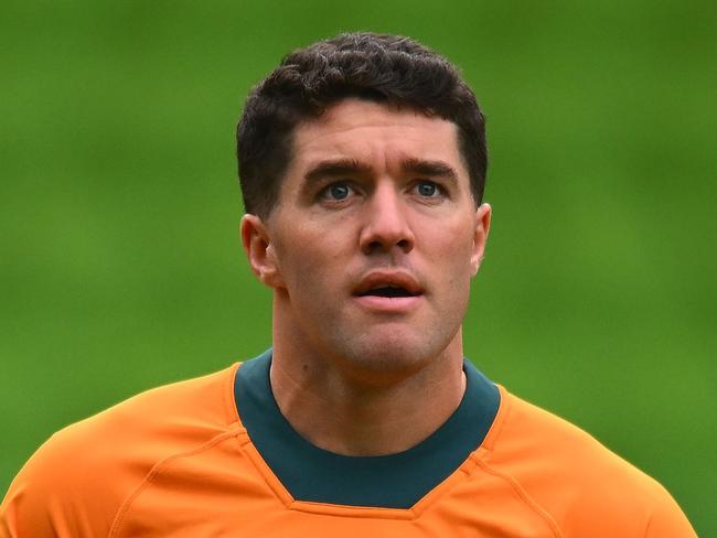 MELBOURNE, AUSTRALIA - JULY 12: Ben Donaldson of the Wallabies trains during the Wallabies captain's run at AAMI Park on July 12, 2024 in Melbourne, Australia. (Photo by Morgan Hancock/Getty Images)