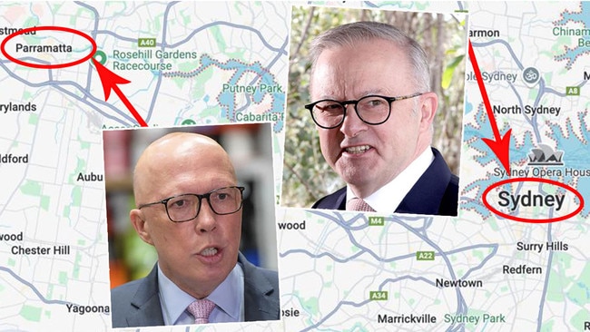 Ground zero: The Coalition has chosen an office in Parramatta to be closer to critical electorates like Macarthur and Bennelong, deemed must-steal seats if they’re to achieve the monumental swing required to win government. Labor’s campaign will be spearheaded from a new office in the heart of Sydney’s CBD.