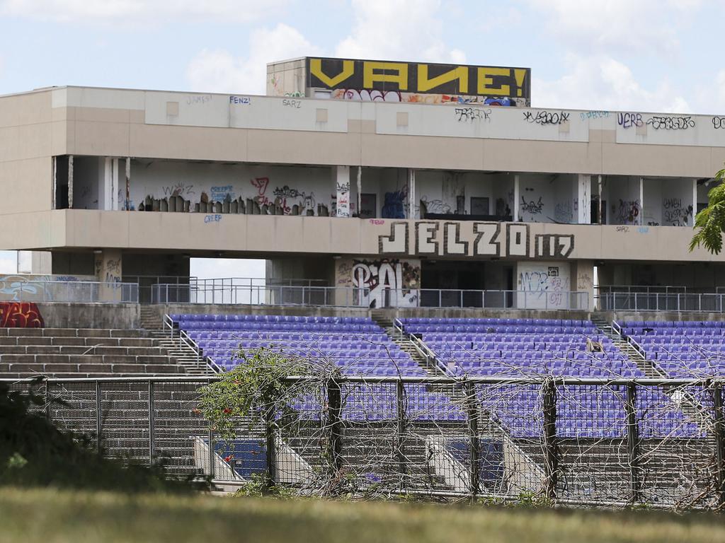 IHerndon Stadium, home of the 1996 Summer Olympic Games field hockey events sits vacant in Atlanta.