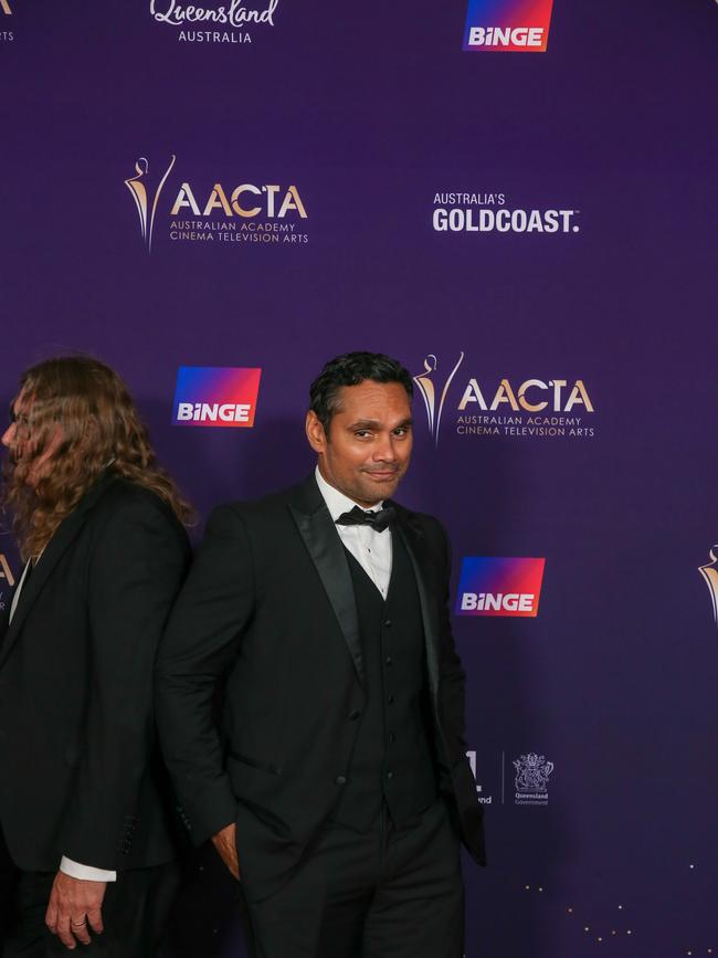 Rob Collins arrives on the Red Carpet at the 2024 Aacta Awards at HOTA on the Gold Coast. Picture: Glenn Campbell