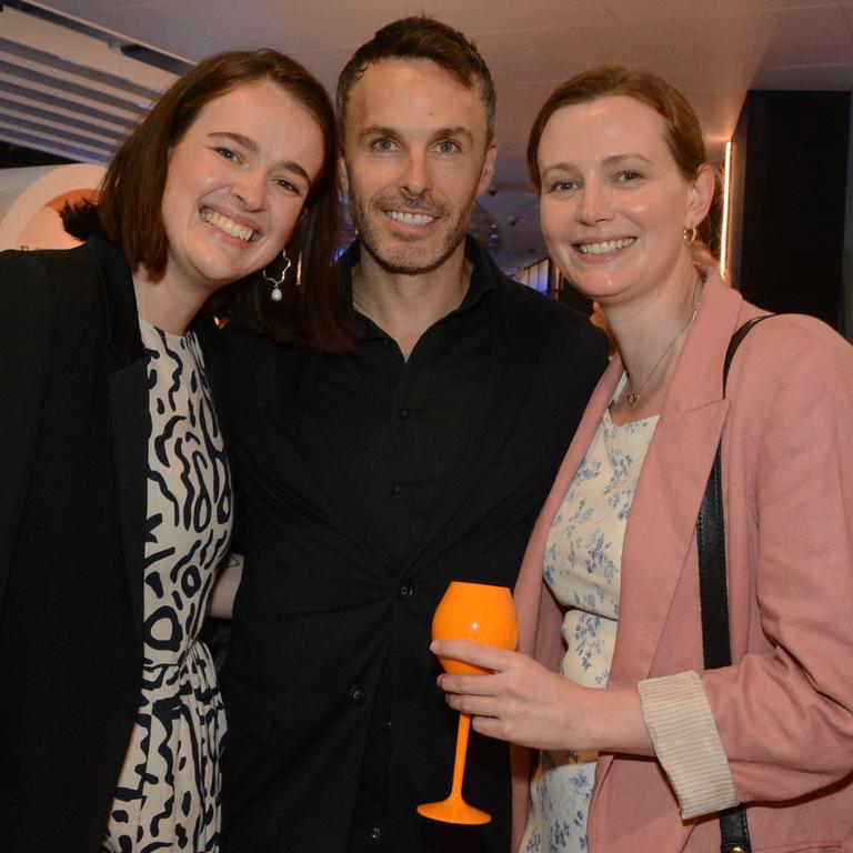 Siobhan Veddovi, George Hughes and Tess Bennett at the opening of Isoletto Pool Club at The Star Gold Coast. Picture: Regina King