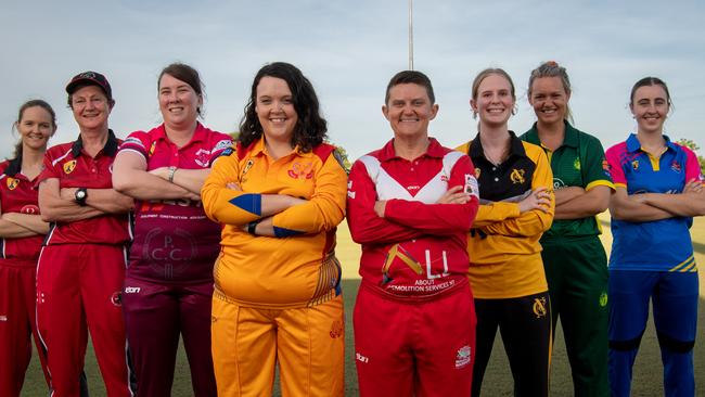 WomenÃs players ahead of the 2024 Darwin & Districts Cricket Competition. Picture: Pema Tamang Pakhrin