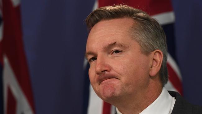 Shadow Treasurer Chris Bowen in a thoughtful moment yesterday. Picture: AAP