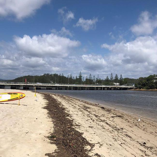 Lifeguards say they have kept Tallebudgera Creek closed due to the water quality and debris from the Gold Coast storms. Picture: SLSQ