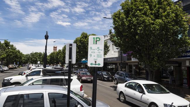 Toowoomba CBD parking in Ruthven St, Tuesday, November 16, 2021. Picture: Kevin Farmer