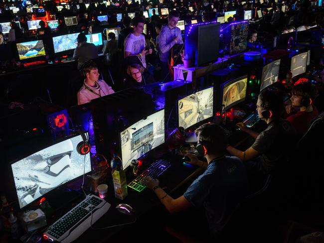 Participants at the 2018 DreamHack video gaming festival in Leipzig, Germany.