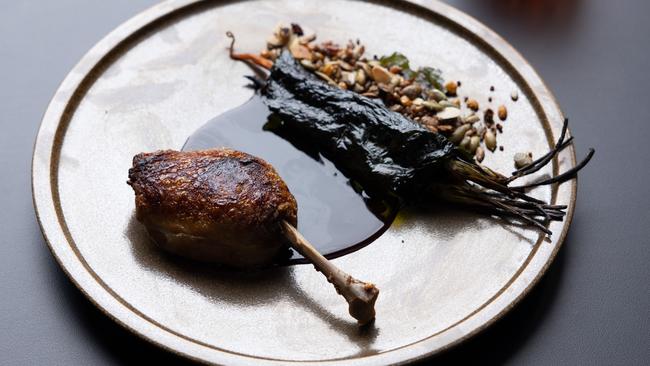 The duck leg with carrots. Picture: David Kelly