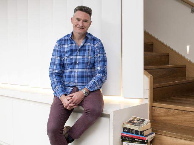 Dave Hughes at the family home he built in St Kilda.