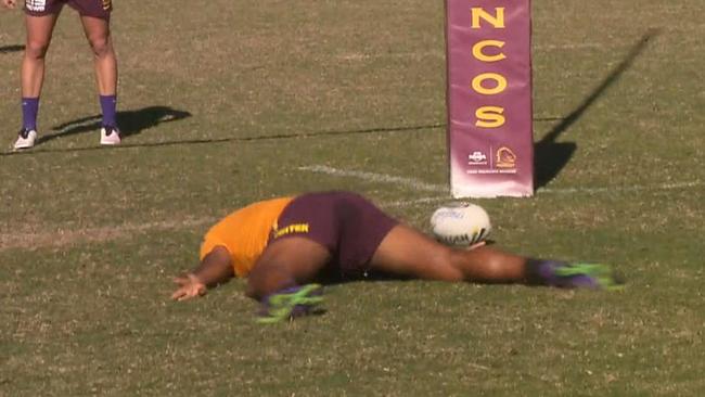 Sam Thaiday shows off the ‘big fat cane toad’.